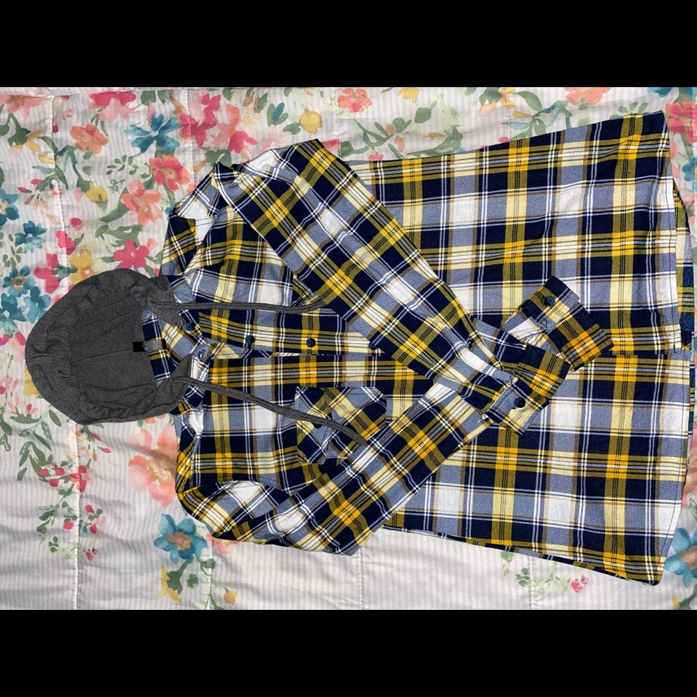 Flannel with hoodie